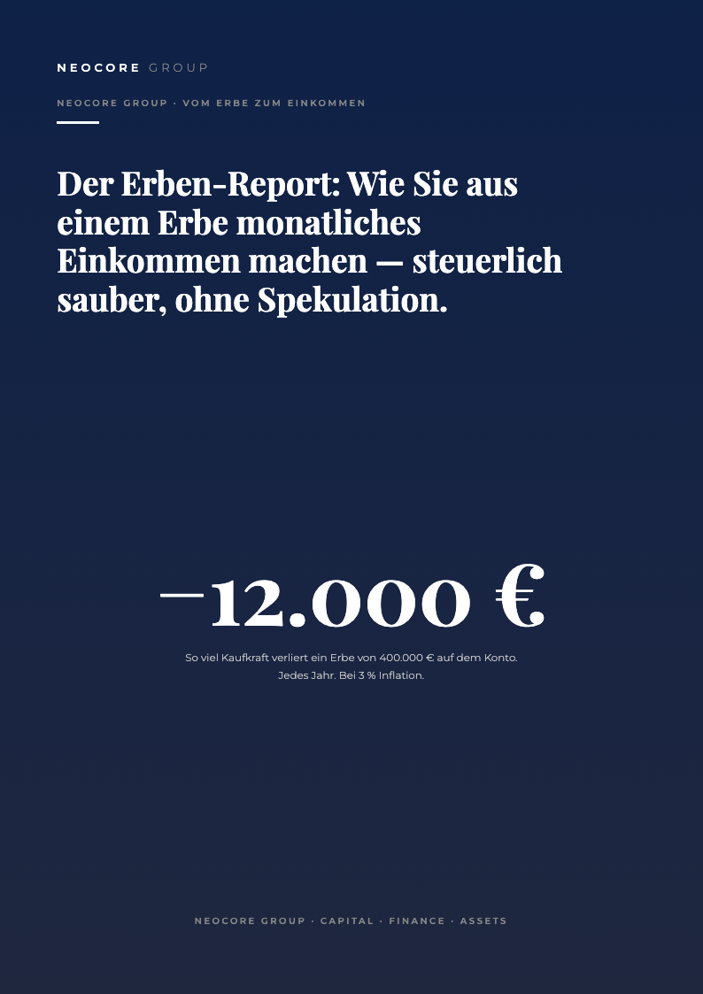 Cover des Erben-Reports: Vom Erbe zum Einkommen